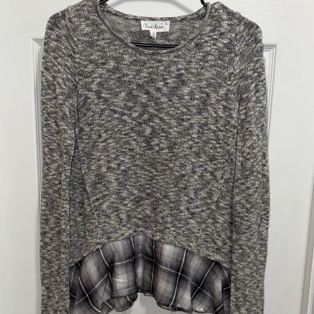 Cloud Chaser Black and White Knit Sweater